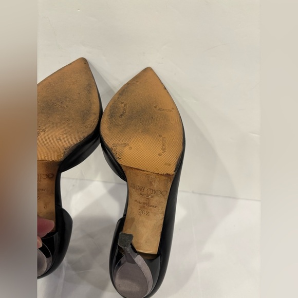 Jimmy Choo Willie D’Orsay Pumps Black Leather Made in Italy - Picture 7 of 9